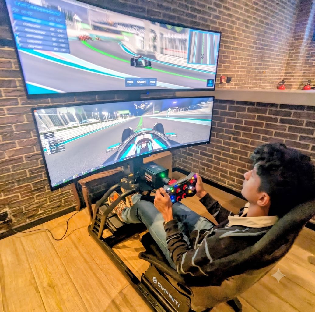 Simfiniti Dual-Monitor Racing Simulator rig